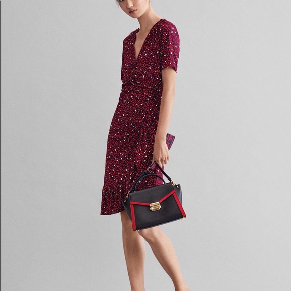 Michael Kors false wrap heart print dress - Picture 1 of 10